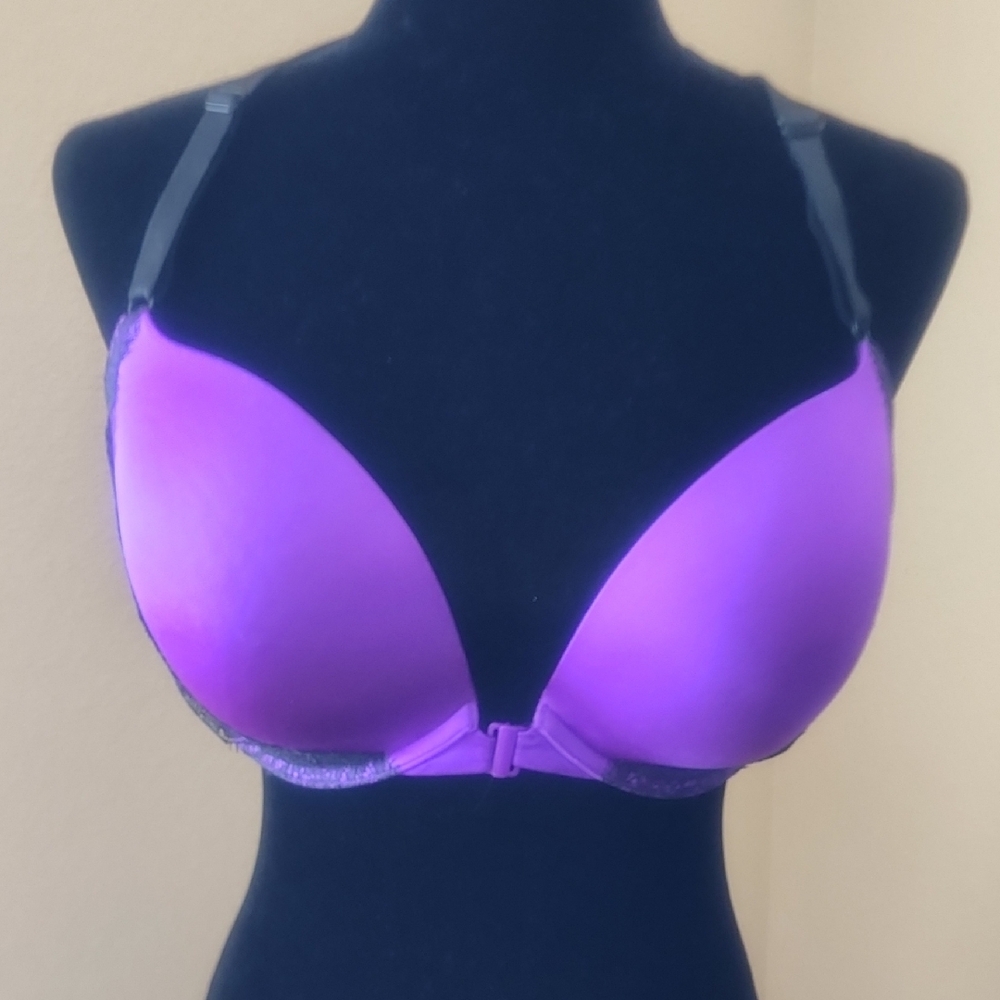 Victoria's Secret Purple Push-Up Bra with Satin Finish